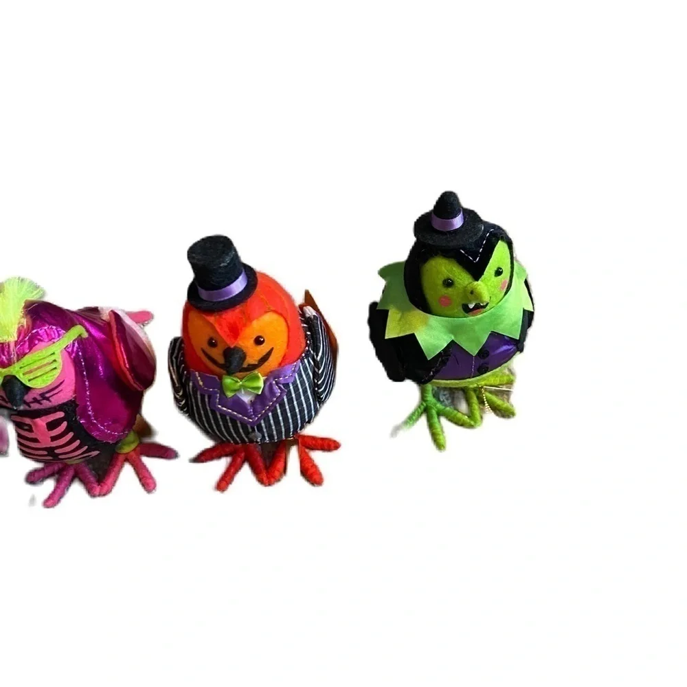2024 Featherly Friends Hyde & Eek Halloween Bird Set Collection NEW Vampire